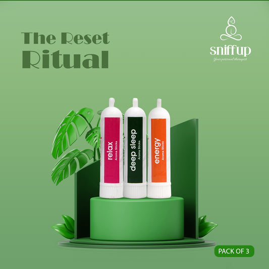 Pack of 3 - The Reset Ritual - Deep Sleep, Energy and Relax - SniffUp