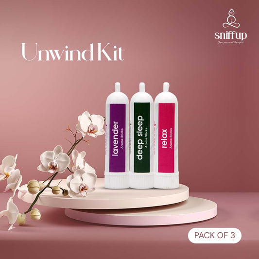 Pack of 3 - Unwind Kit – Deep Sleep, Relax, Lavender - SniffUp