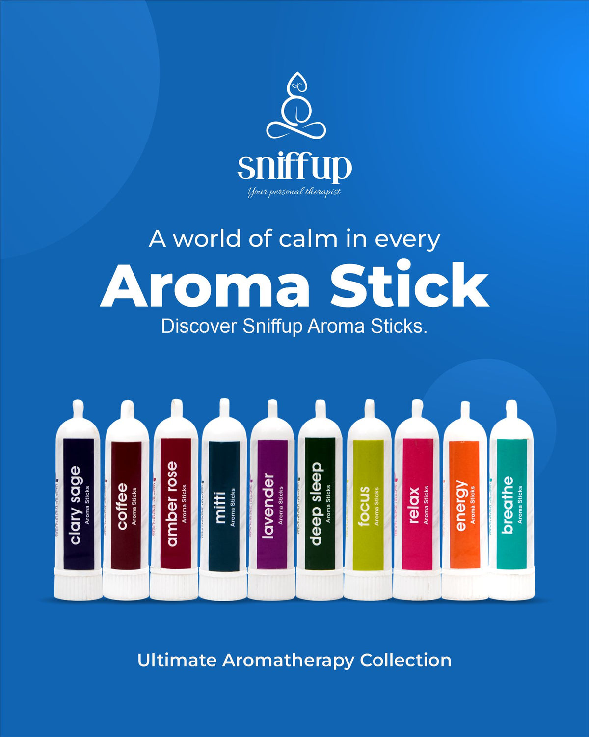 SniffUp Lifestyle-Essential Oil Aromatherapy Inhaler for Relaxing