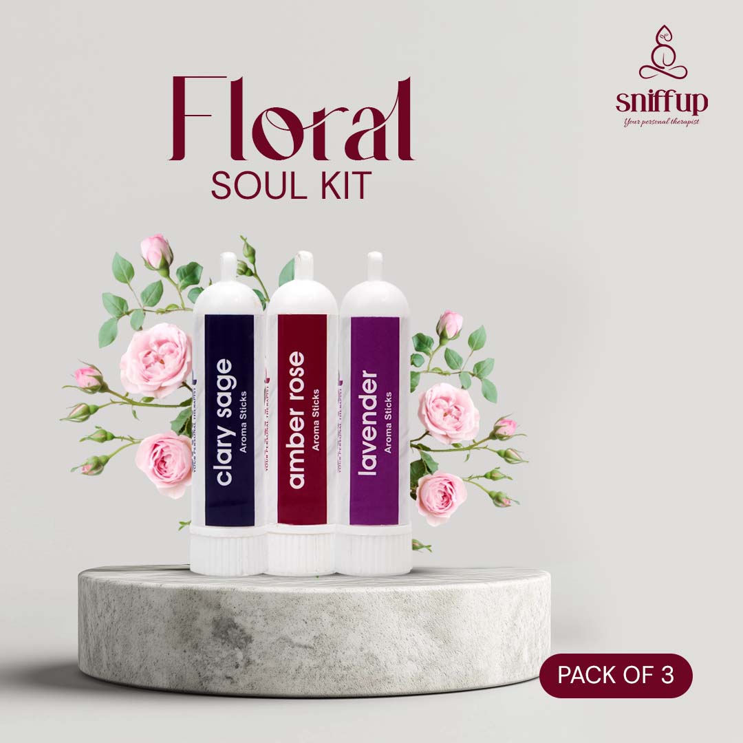 Pack of 3 - Floral Soul Kit – Lavender, Clary Sage, Amber Rose - SniffUp
